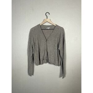 Reformation Cashmere Tan Button Up Cardigan Size Large
